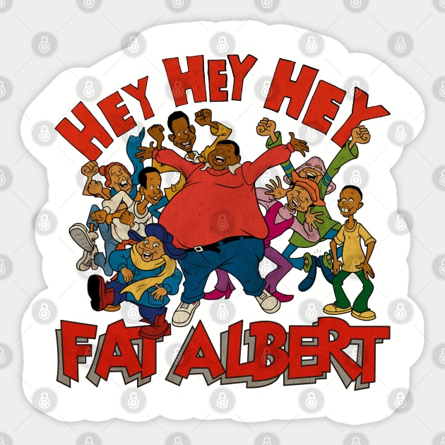 Fat Albert Hey Hey Hey Sticker by oxvaslim